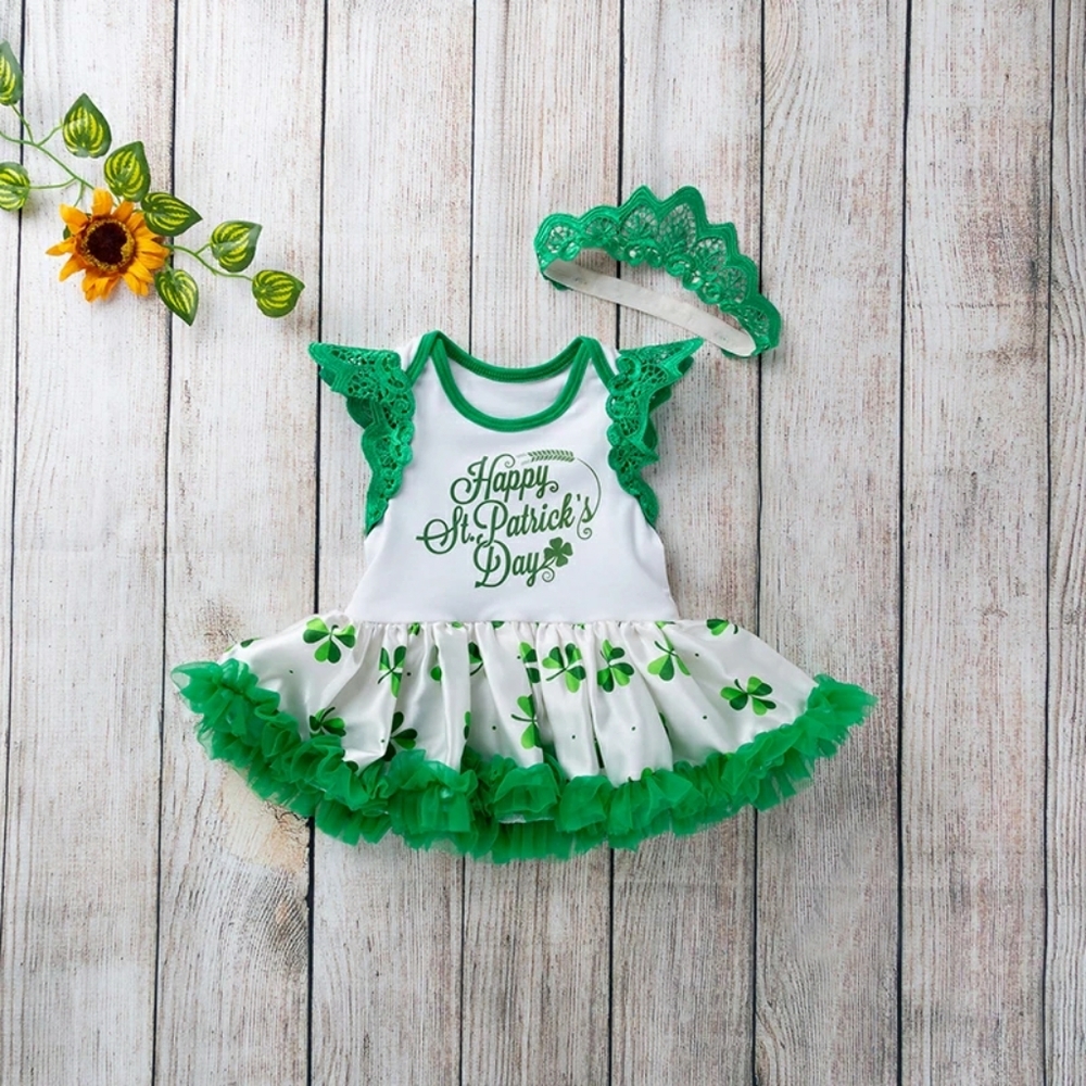 St Patrick's Day Bodysuit Outfit and Headband